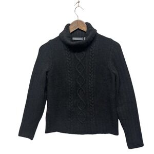 Women's Long Sleeve Sweater Size S Wool Angora Turtleneck Old Money Quite Luxury